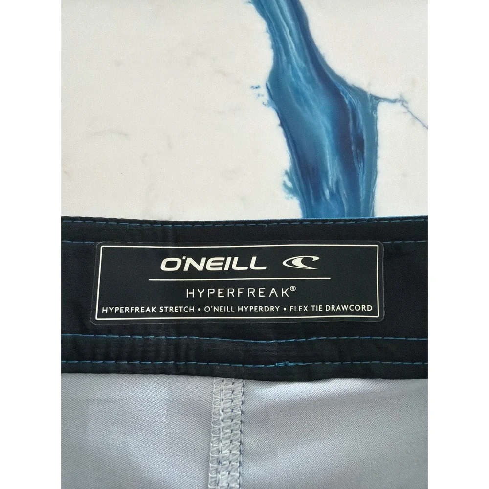 ONeill Hyperfreak Boys Board Shorts Blue Teal Tri-Block Size 29 New